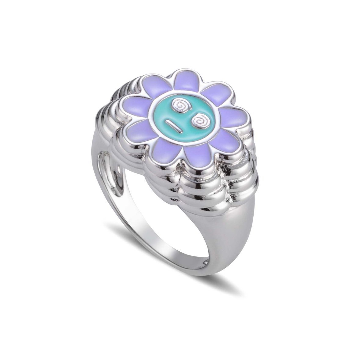 Brass Gold-plated Color-preserving Cute Smiley Ring 3 1624010042101 Brass Gold-plated Color-preserving Cute Smiley Ring