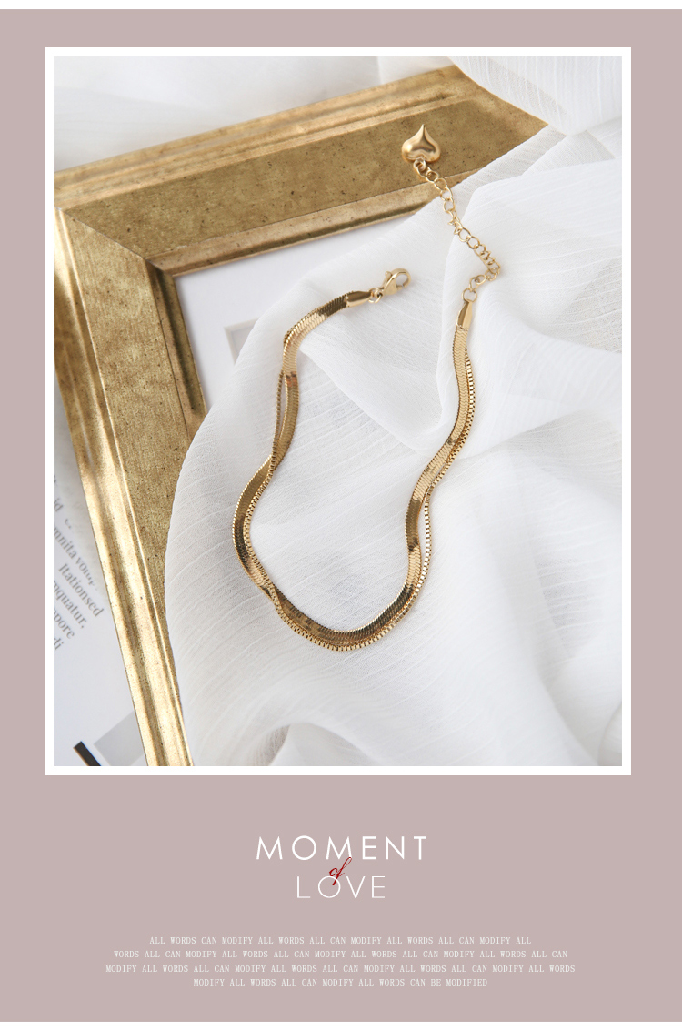 1636799208602 18K Rose Gold Plated Double Snake Bone Anklet