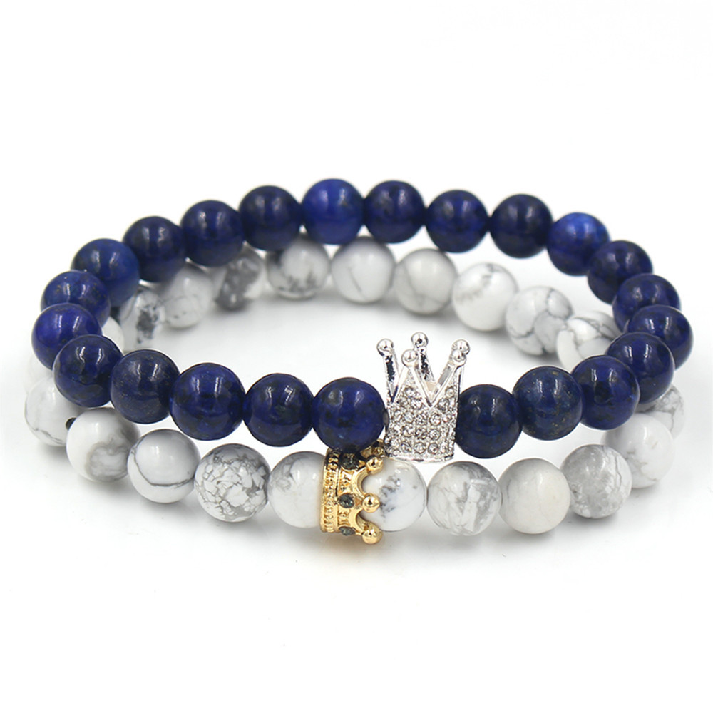 Natural pure white pine blue gold stone hand skewers 1 undefined