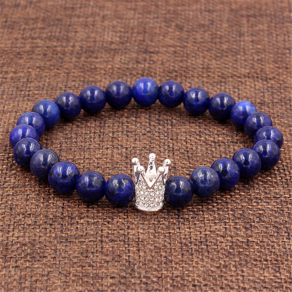 Natural pure white pine blue gold stone hand skewers 5 undefined