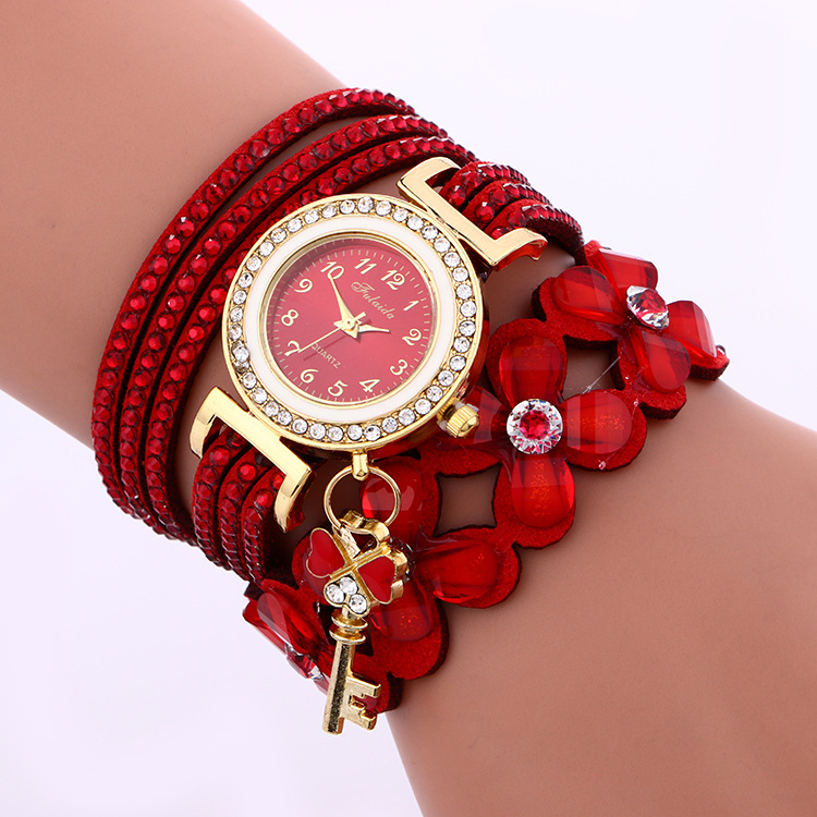 Bnoli PetalGlow Korean Watch red