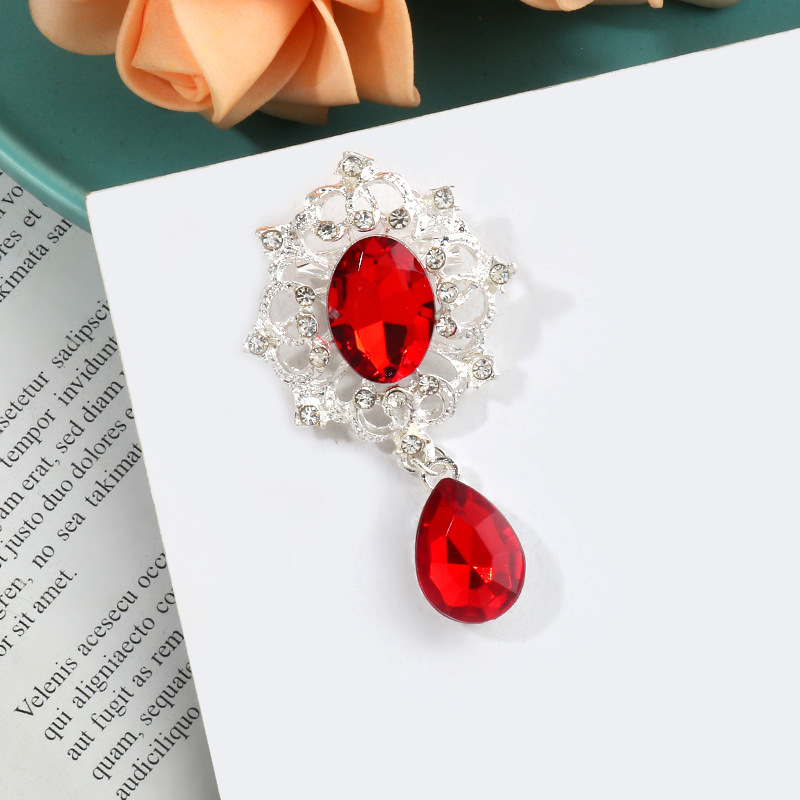 Fashion Retro Wild Drop Glass Drill Brooch 5 undefined
