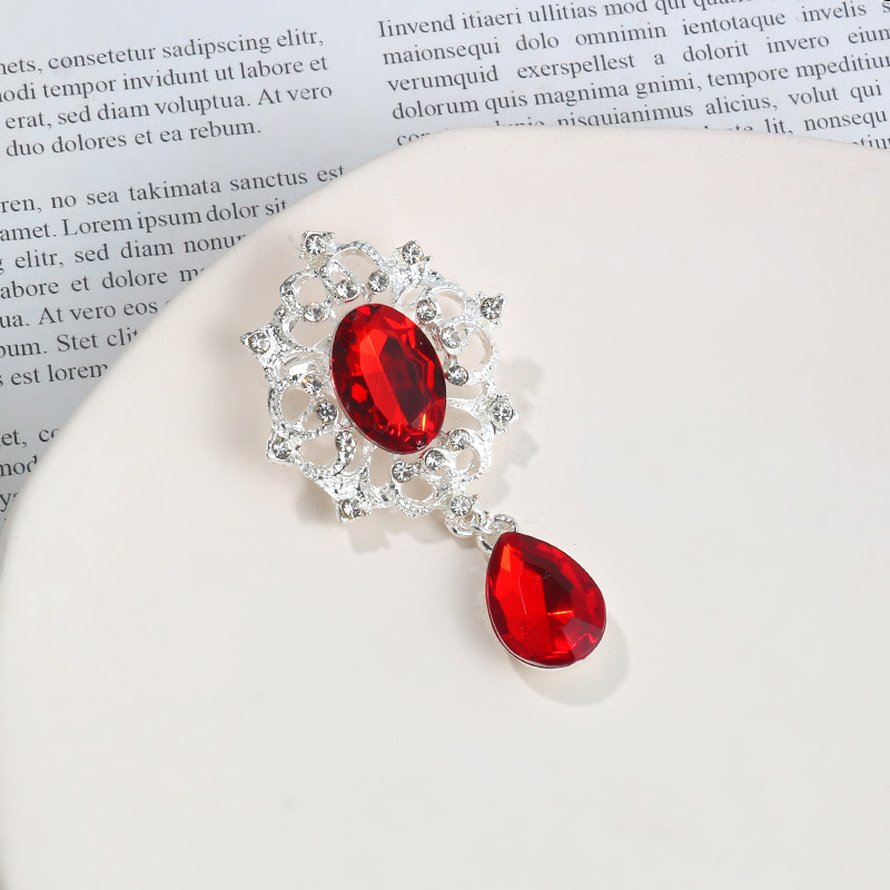 Fashion Retro Wild Drop Glass Drill Brooch 6 undefined