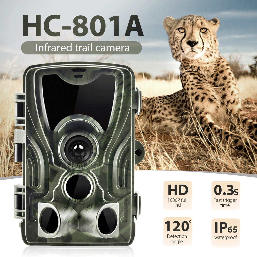 新款户外防水高清红外追踪打猎狩猎相机HC-801A16MP0.3秒启动3PIR
