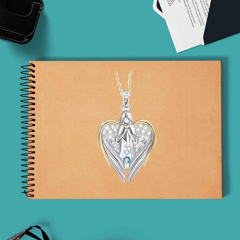 Gold Sliver Crystal Rhinestone Heart-shaped Design Angel Wings Sweater Chain Pendants Necklaces For Women Angle Girl Gift 4 1636894899996 Gold Sliver Crystal Rhinestone Heart-shaped Design Angel Wings Sweater Chain Pendants Necklaces For Women Angle Girl Gift