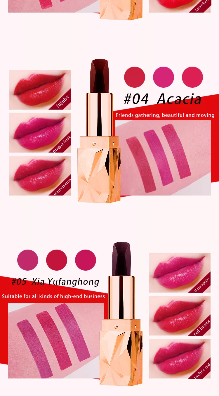 All natural custom organic matte waterproof private label lipstick