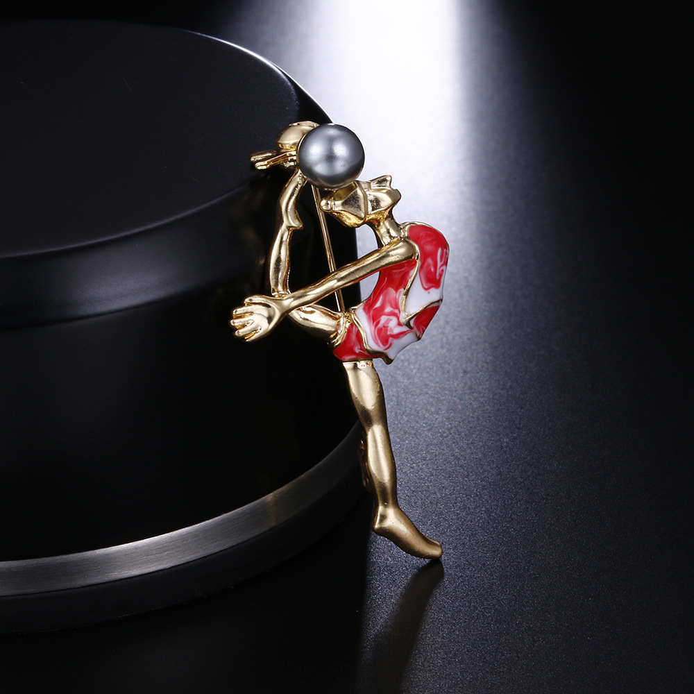1636898488818 Rhythmic Gymnastics Pearl Brooch