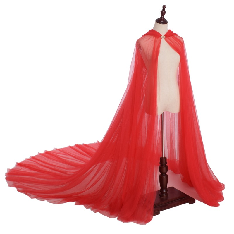 Ladies-Two-Layers-Tulle-Cloak-
