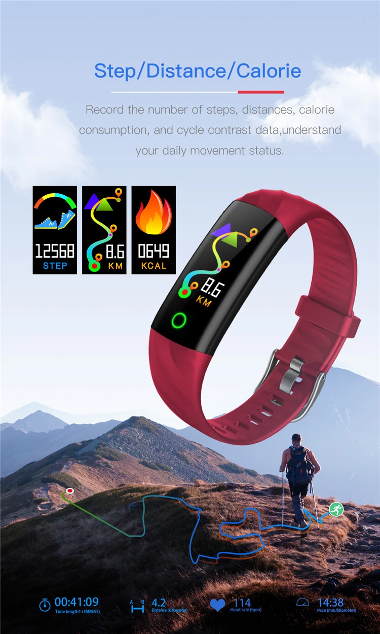 Multiple Sports Modes Smart Bracelet S5  Fitness Tracker Band With  IP67 Waterproof
