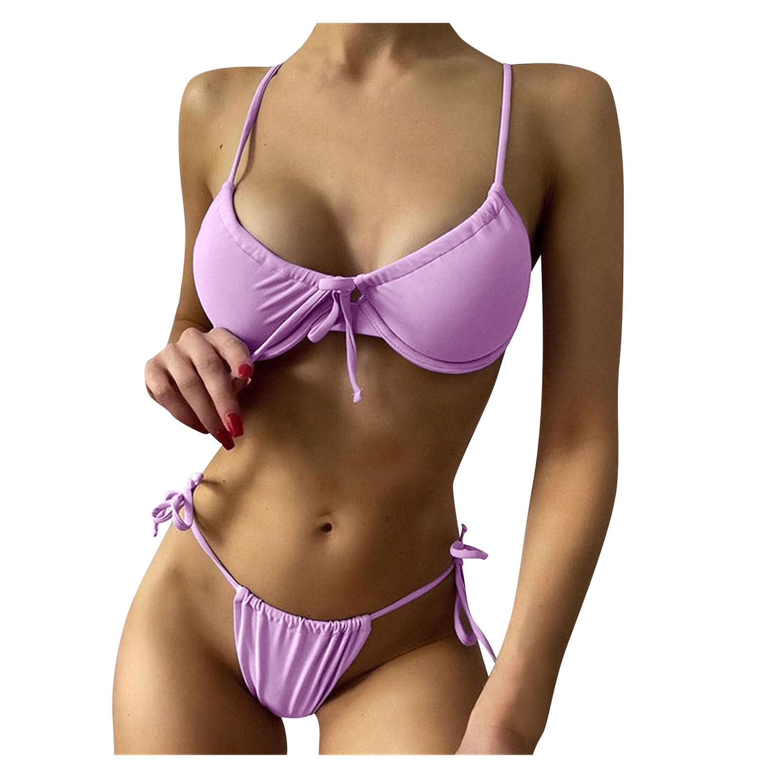 Bnoli CoastalCharm Bikini - Solid Color  Split Bikini