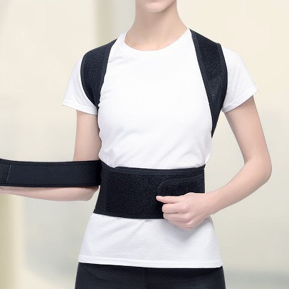 Breathable Fabric - Comfortable Wear All Day" - Displaying the breathable fabric of the posture corrector, ensuring comfort during extended wear.