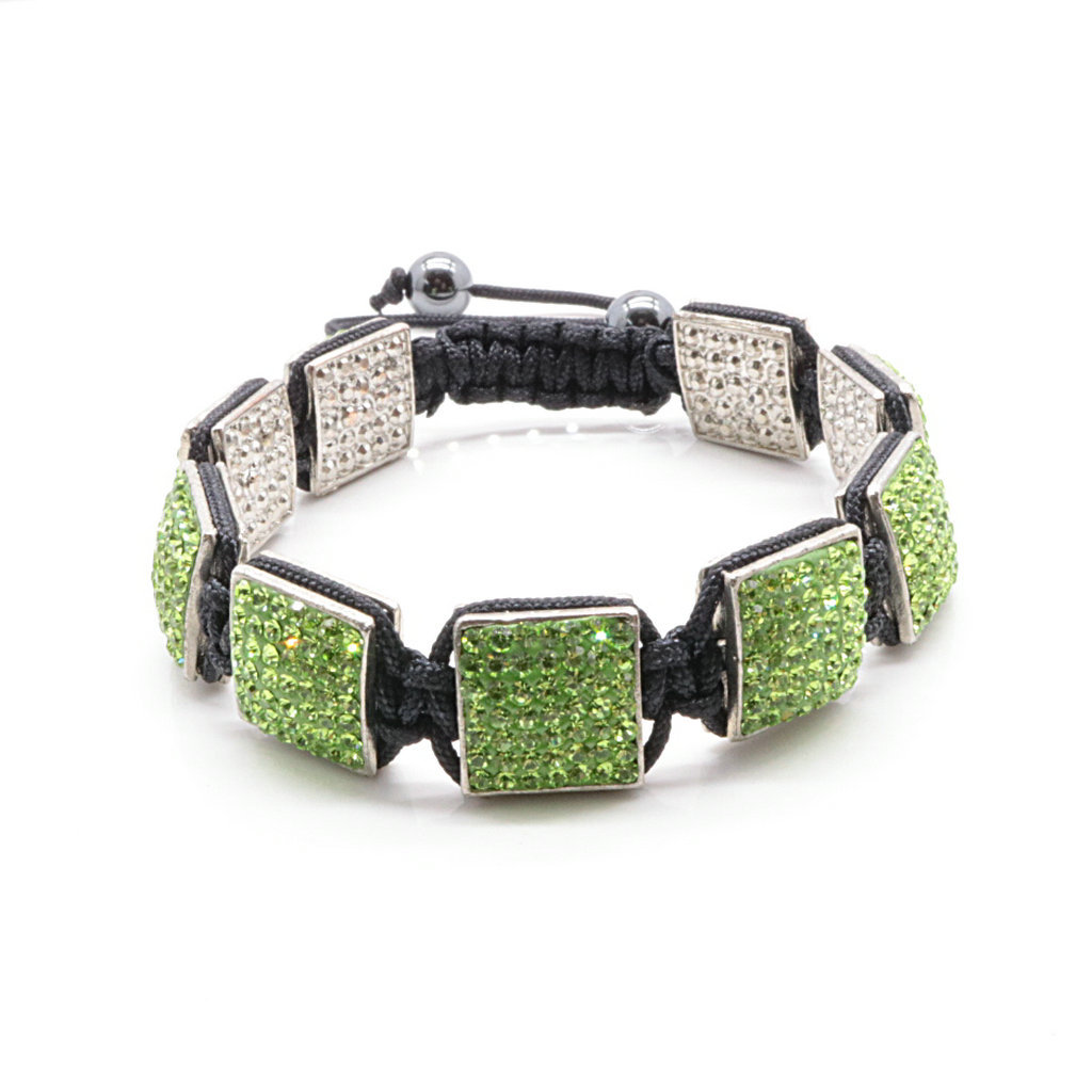 1640574197517 Fashion Creativity Blue Square Diamond Bangle Braided Tassel Exotic Bracelet