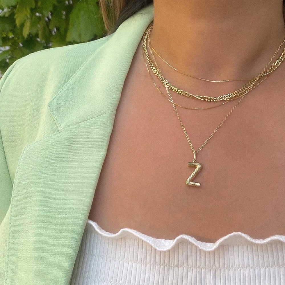 Personalized Simple Letter Necklace Fashion Creative Pattern Gold 26 Letter 10 1641950508663 Personalized Simple Letter Necklace Fashion Creative Pattern Gold 26 Letter