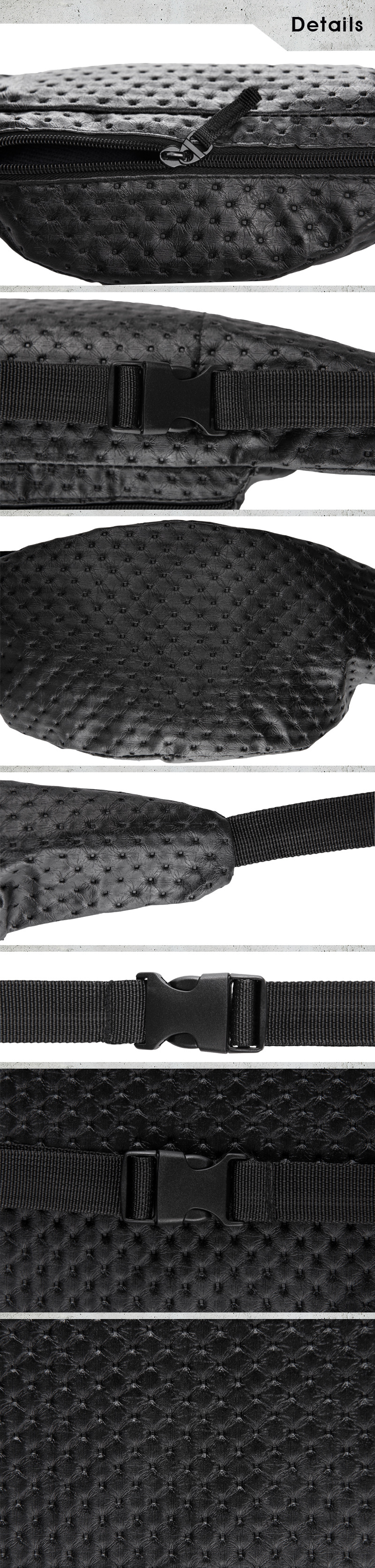 leather quilted black dots 001