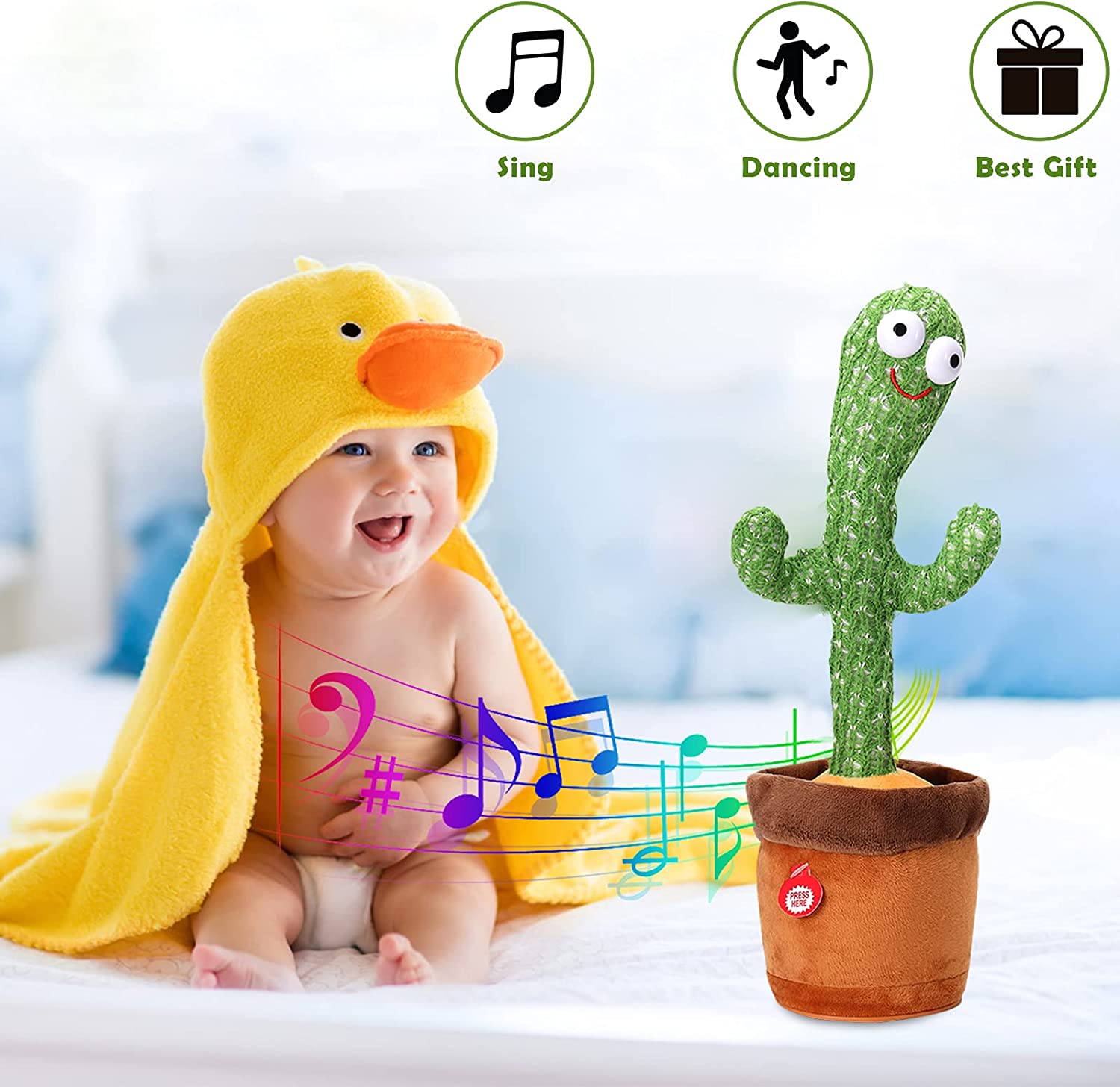 singing dancing cactus plush toy 12