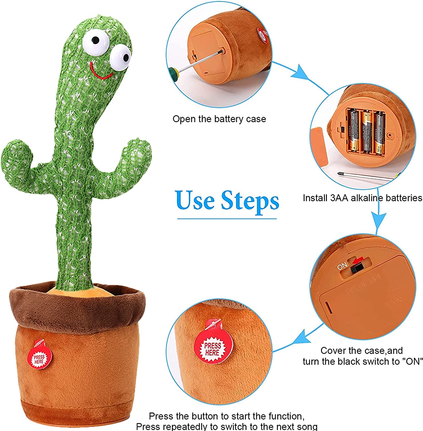 singing dancing cactus plush toy 13