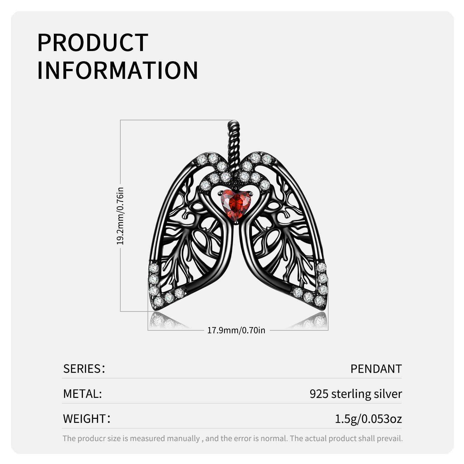 1588057878999339008 Creative Simple Black Lung Versatile Ins Style S925 Silver Plated Black Gold Diy Necklace For Men And Women