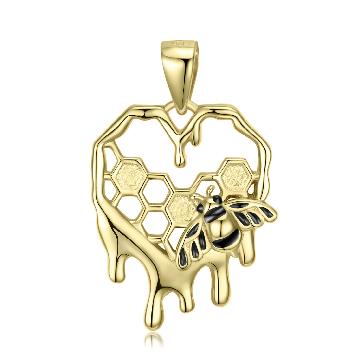 1588058389089619968 Honeycomb Necklace S925 Sterling Silver Gold-plated Necklace Pendant Ins Wind