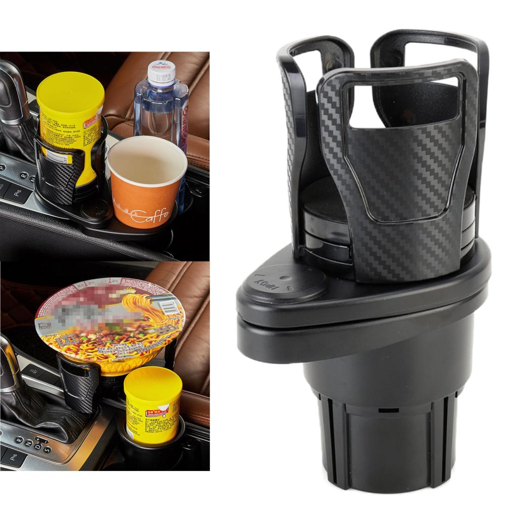 2x2 in 1 Multifunction Car Double Cup Holder Water Bottle Drink Holder Mount Auto Telescopic Water Bottle Drinks Container