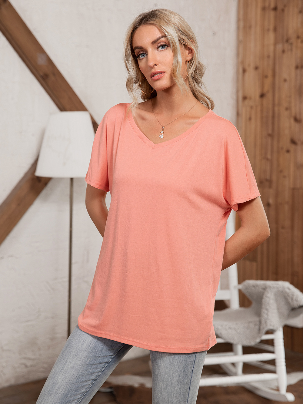 Title 35, Round Neck Loose Casual Short Sleeve T-Shirt To...