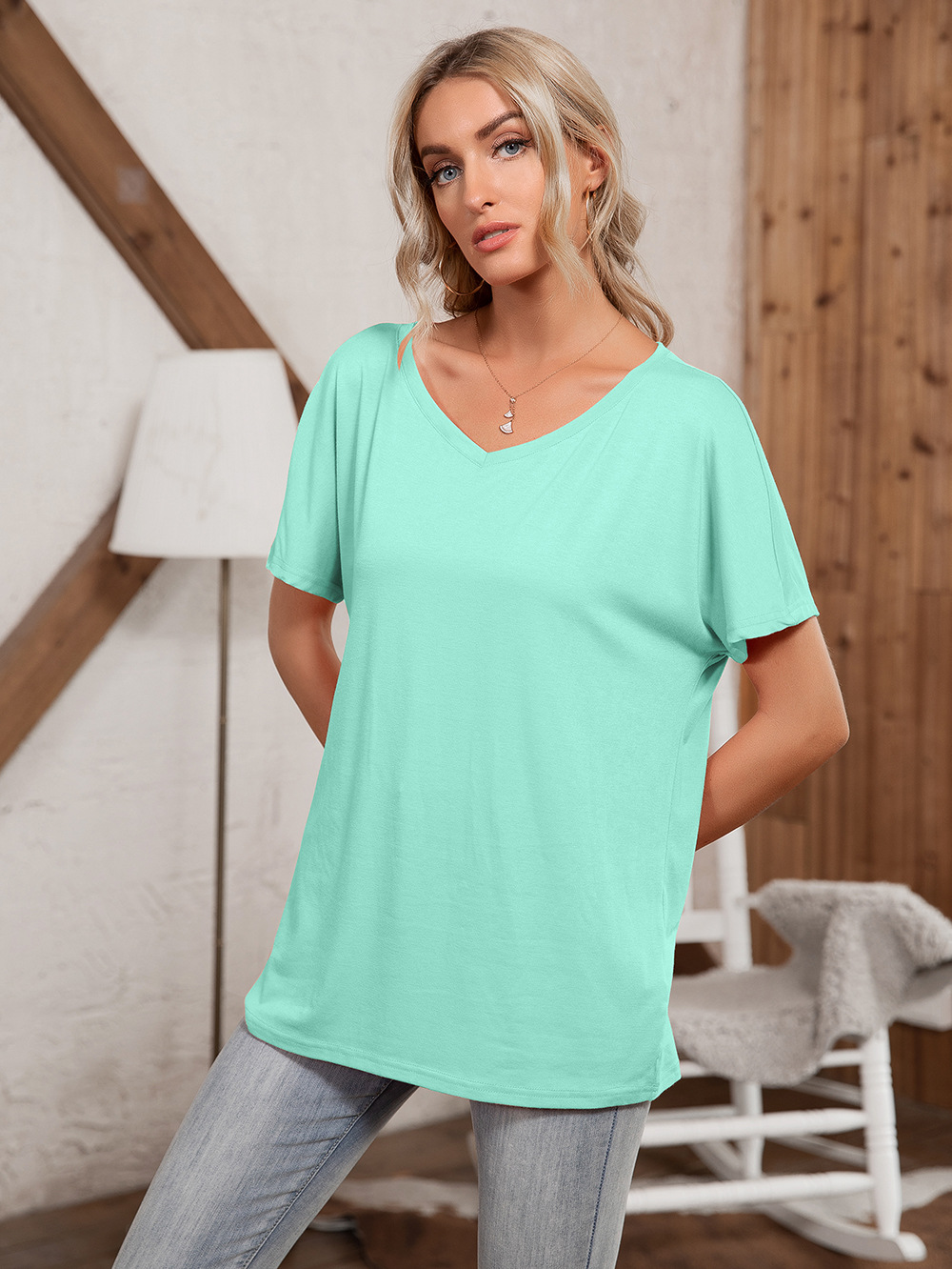 Title 40, Round Neck Loose Casual Short Sleeve T-Shirt To...