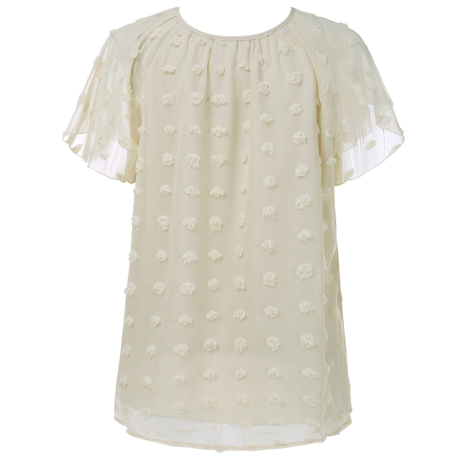 Title 32, European And American Polka Dot Chiffon Shirt S...