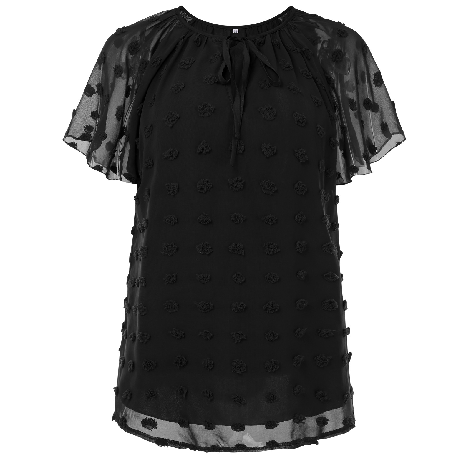 Title 36, European And American Polka Dot Chiffon Shirt S...