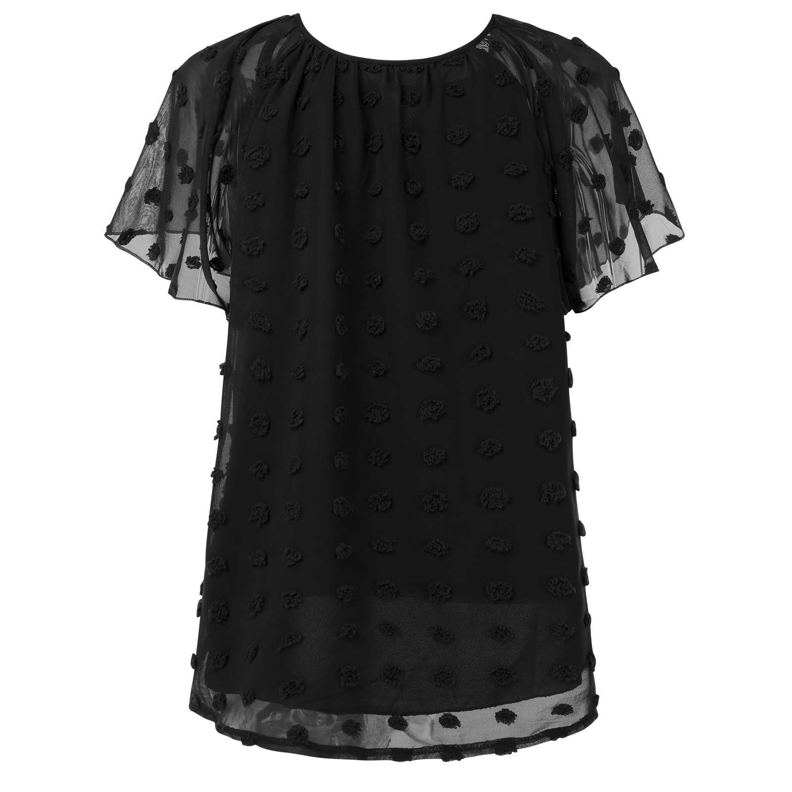 Title 37, European And American Polka Dot Chiffon Shirt S...