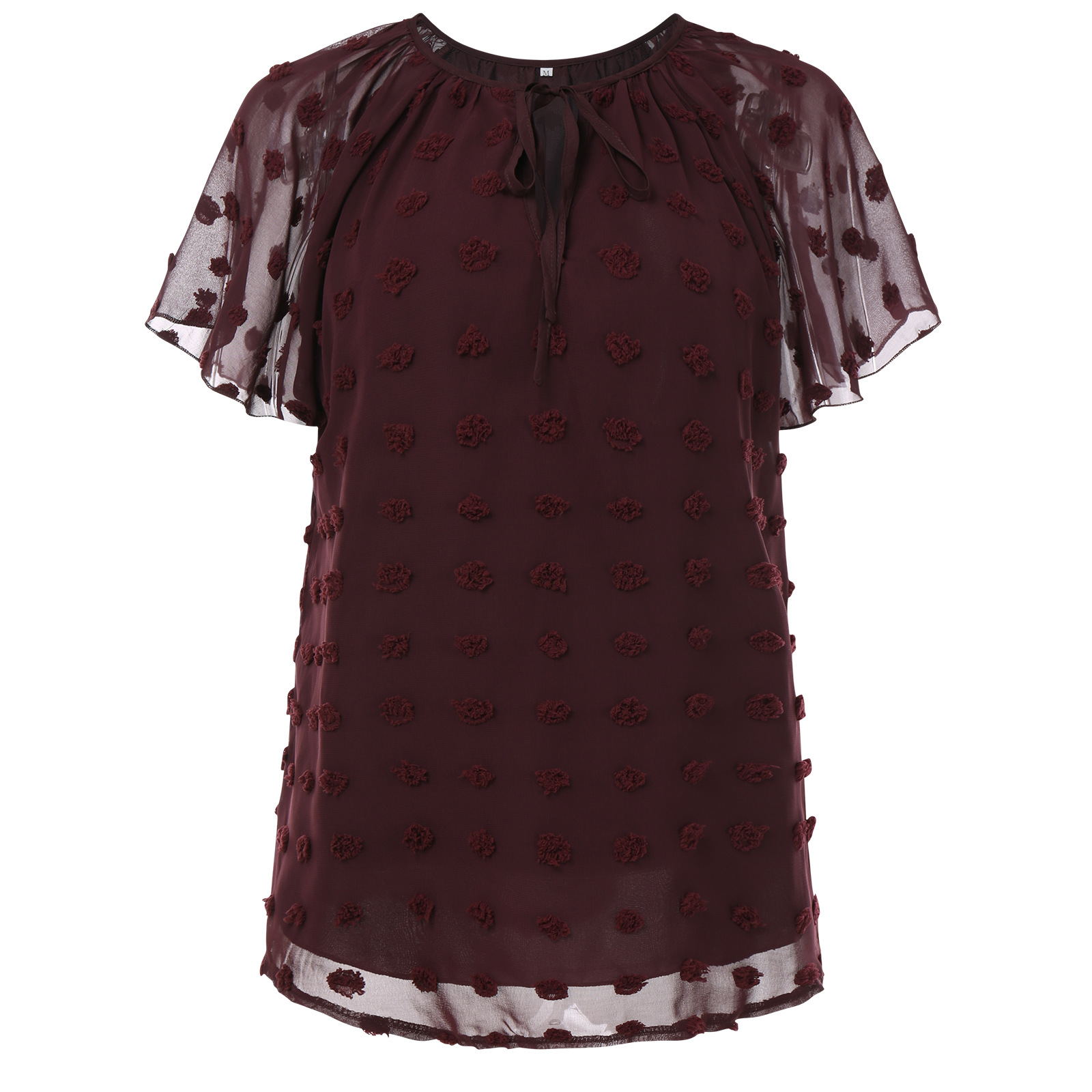 Title 41, European And American Polka Dot Chiffon Shirt S...