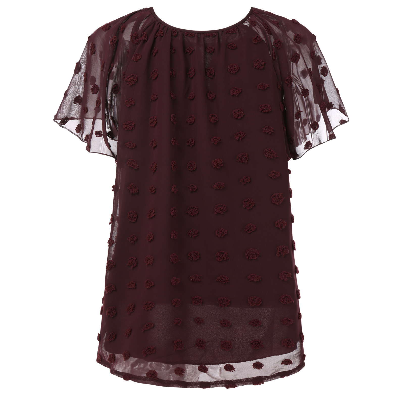 Title 42, European And American Polka Dot Chiffon Shirt S...