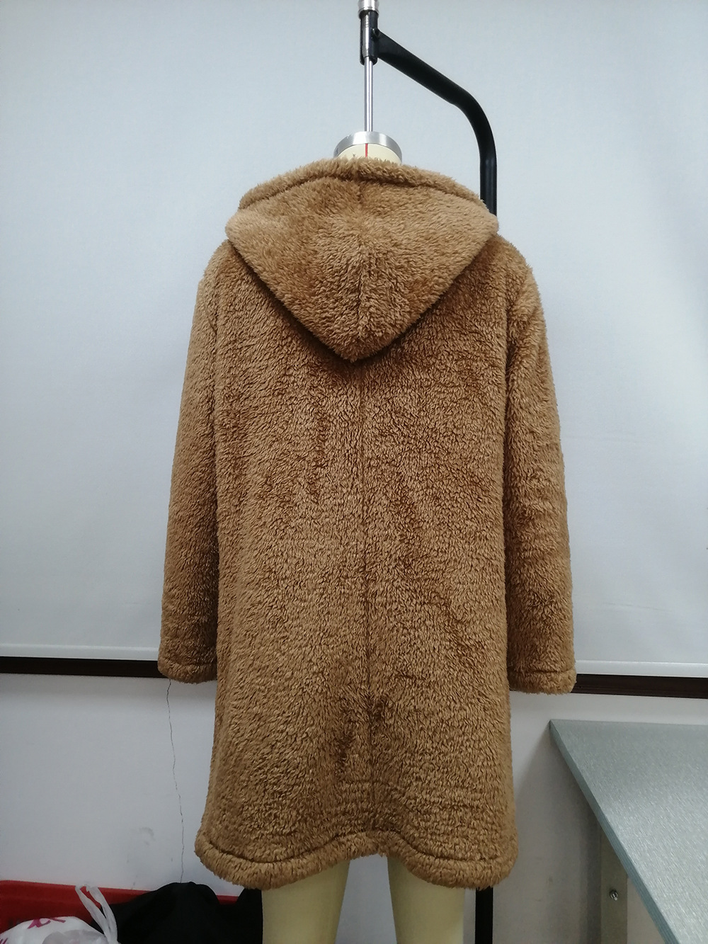 Title 14, Lambswool Midi Cardigan Hooded Trench Coat