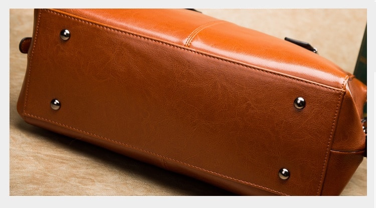 真正的牛皮女士手袋女士真正的皮革袋手提袋信使包高级品质设计师奢侈品。 （13）