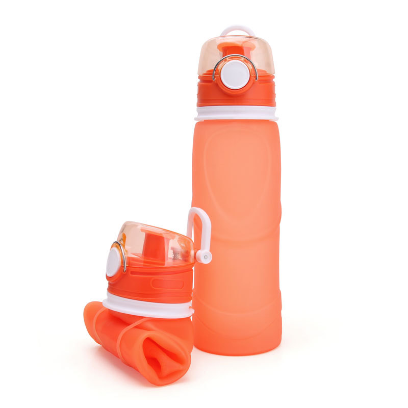硅胶折叠水瓶 食品级硅胶水瓶  旅行便携折叠水杯 旅行折叠水壶