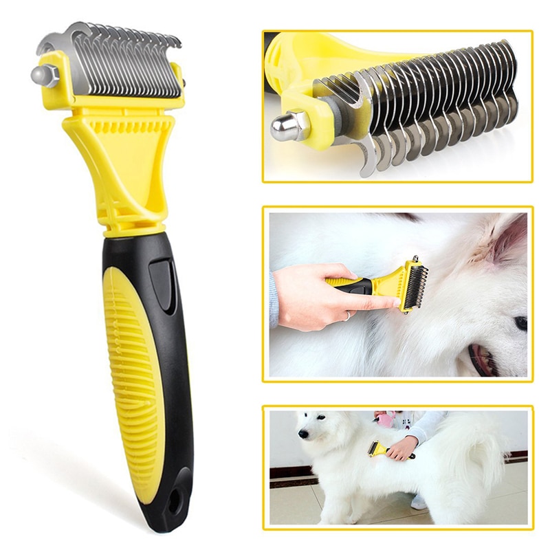 2019-New-Stainless-Double-sided-Pet-Cat-Dog-Comb-Brush-Professional-Large-Dogs-Open-Knot-Rake