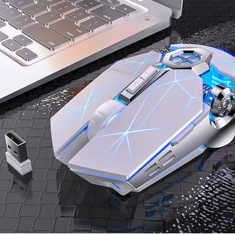 Usb Rechargeable Mechanical A7 Wireless Mouse Silent Mouse Wireless For Home Office Game