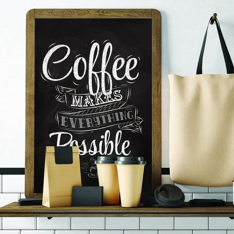 Coffee Makes Eeverything Possible Quote Prints Home Decor