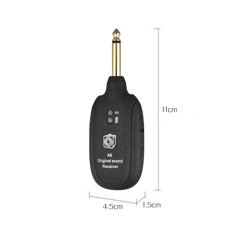 High Quality Black UHF Guitar Wireless System Transmitter And Receiver