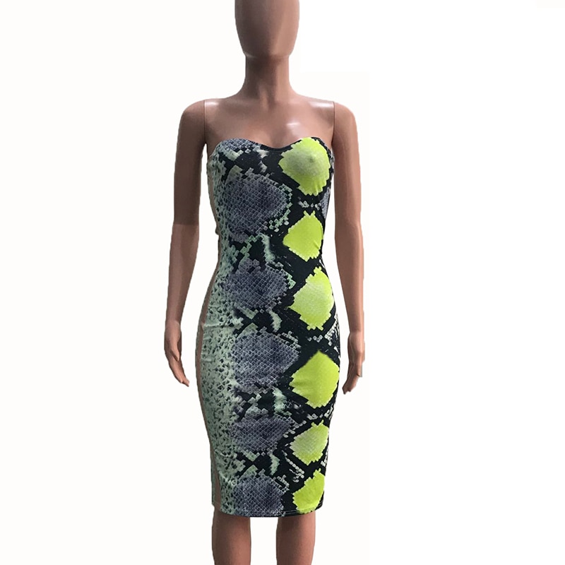 snake print dress