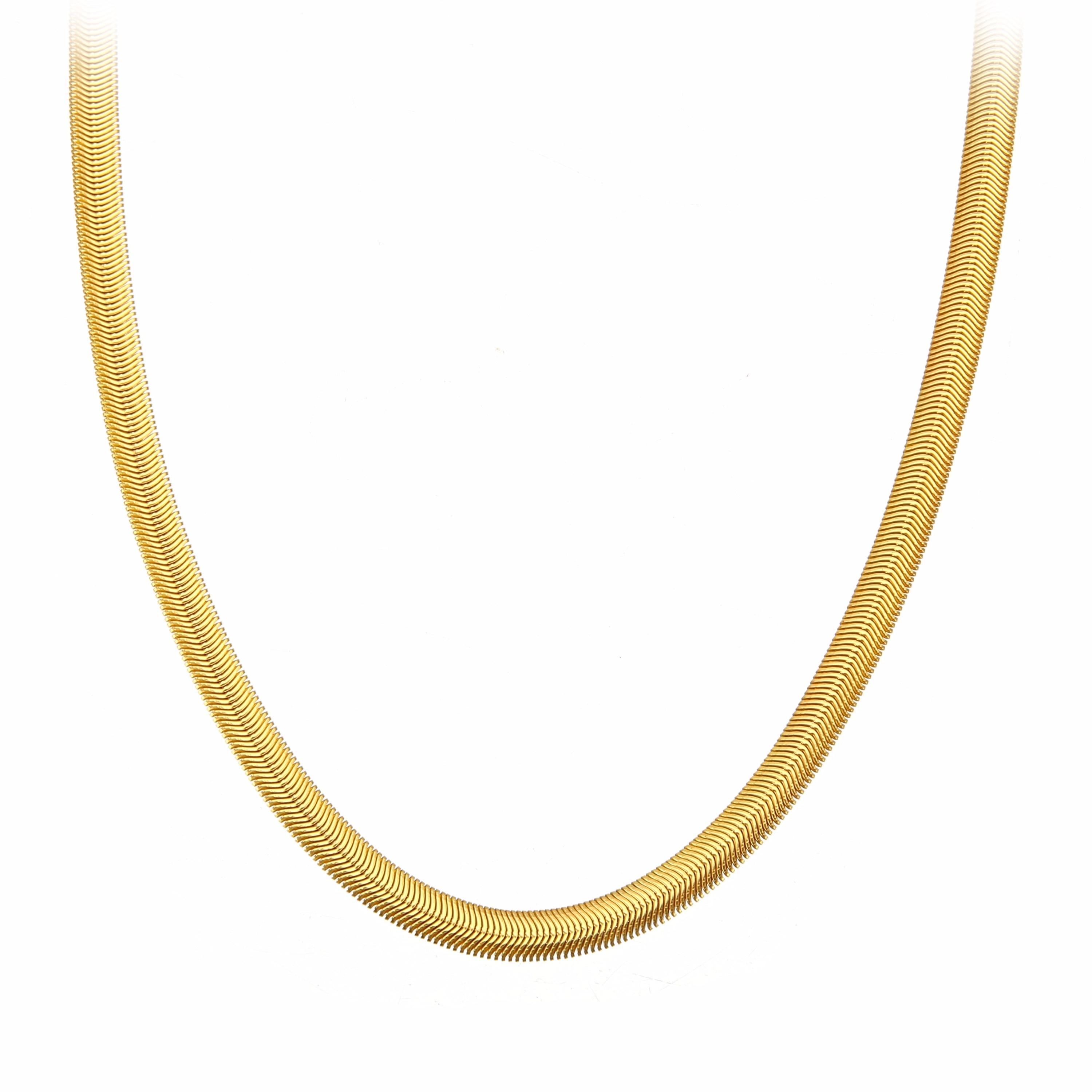 18K Gold Snake Bone Copper Chain 13 男士黄金填充链项链时尚蛇中国嘻哈项链erkek kolye妇女男士珠宝科利尔femme 60厘米