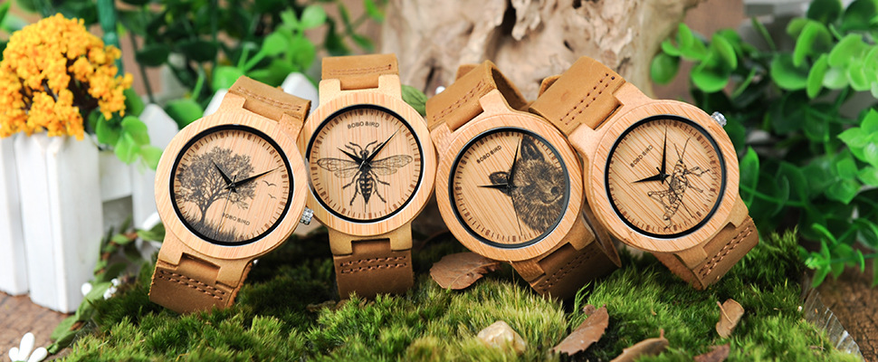 Opulent Woodland Wristwatch Fashionable Wood Style