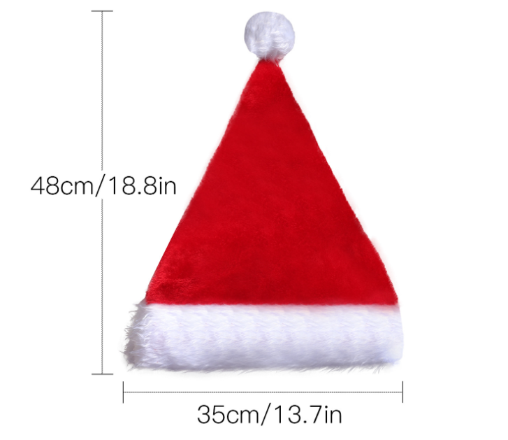 Christmas Hat Luminous Santa Hat LED Light Plush Adult/Children's Christmas Costumes Christmas Supplies Holidays Decor