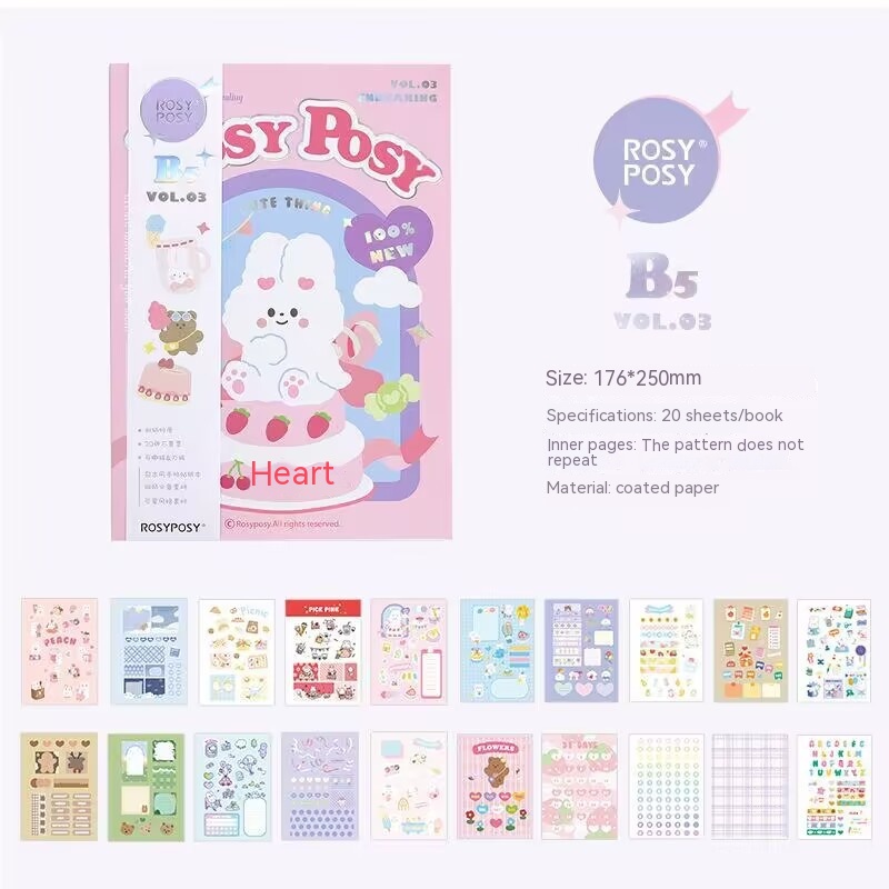 Cute kawaii Sticker Sheets Kawaii cute Sticker Book cute style