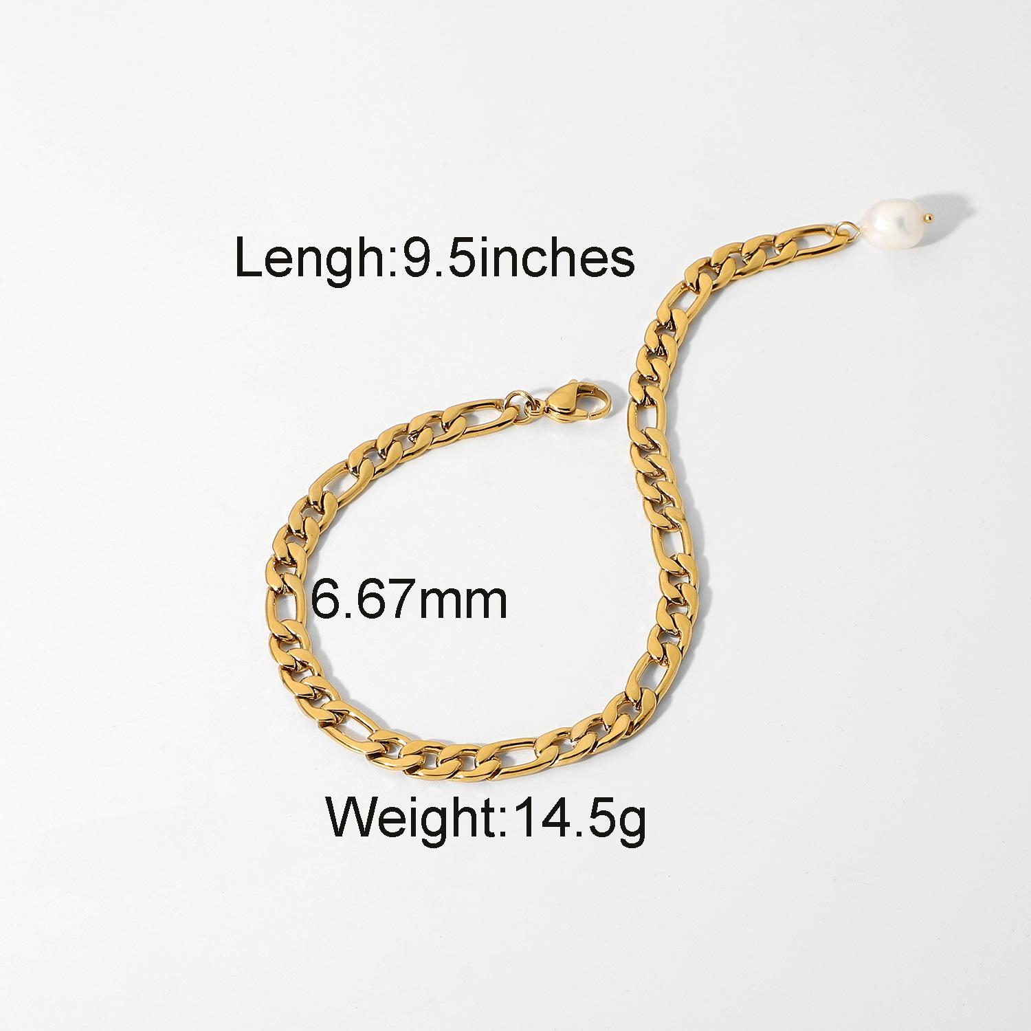 Women's Freshwater Pearl 18K Gold 316L Stainless Steel Bracelet 1 16a4606c 73de 4ad1 8f0e 9cf62b271a98 Women's Freshwater Pearl 18K Gold 316L Stainless Steel Bracelet