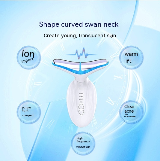 Micro-Glow Beauty Instrument Massager on Face and Neck