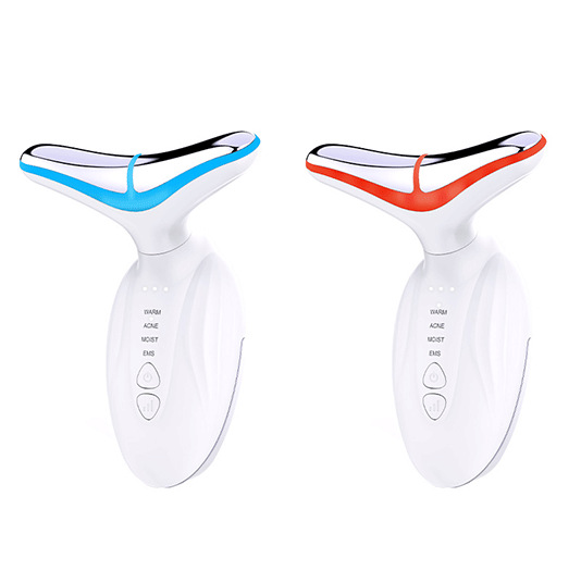 Micro-Glow Beauty Instrument Massager on Face and Neck