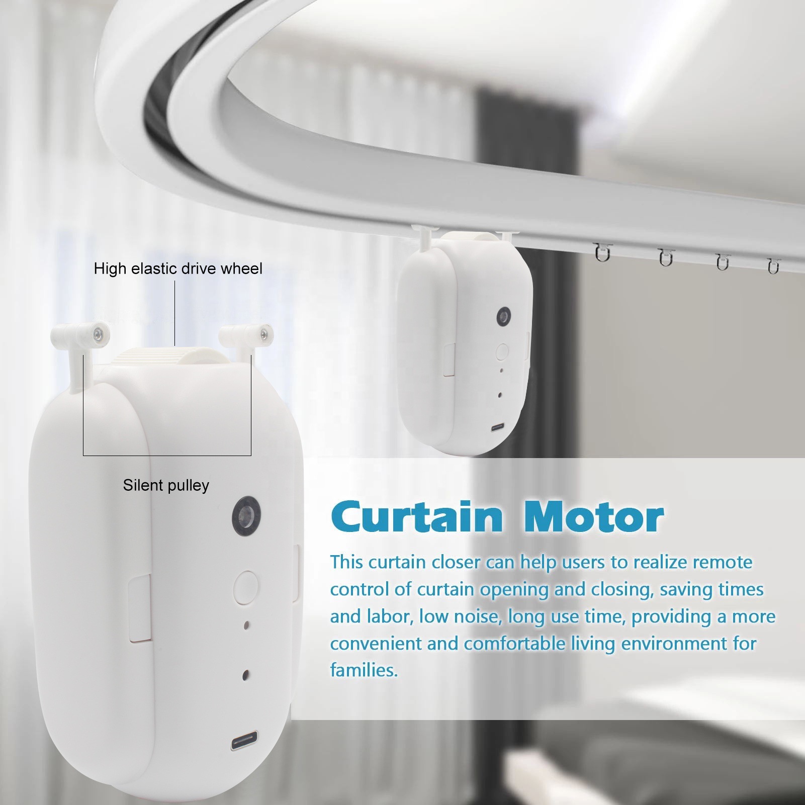 Curtains Bluetooth Wireless Automatic Curtain Opener | Diversi