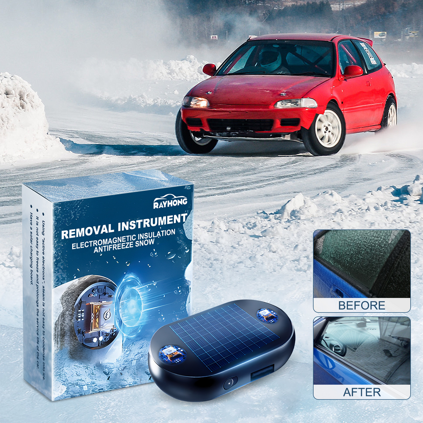 Car Defroster, Electromagnetic Snow Removal Portable, Kinetic - Import It  All