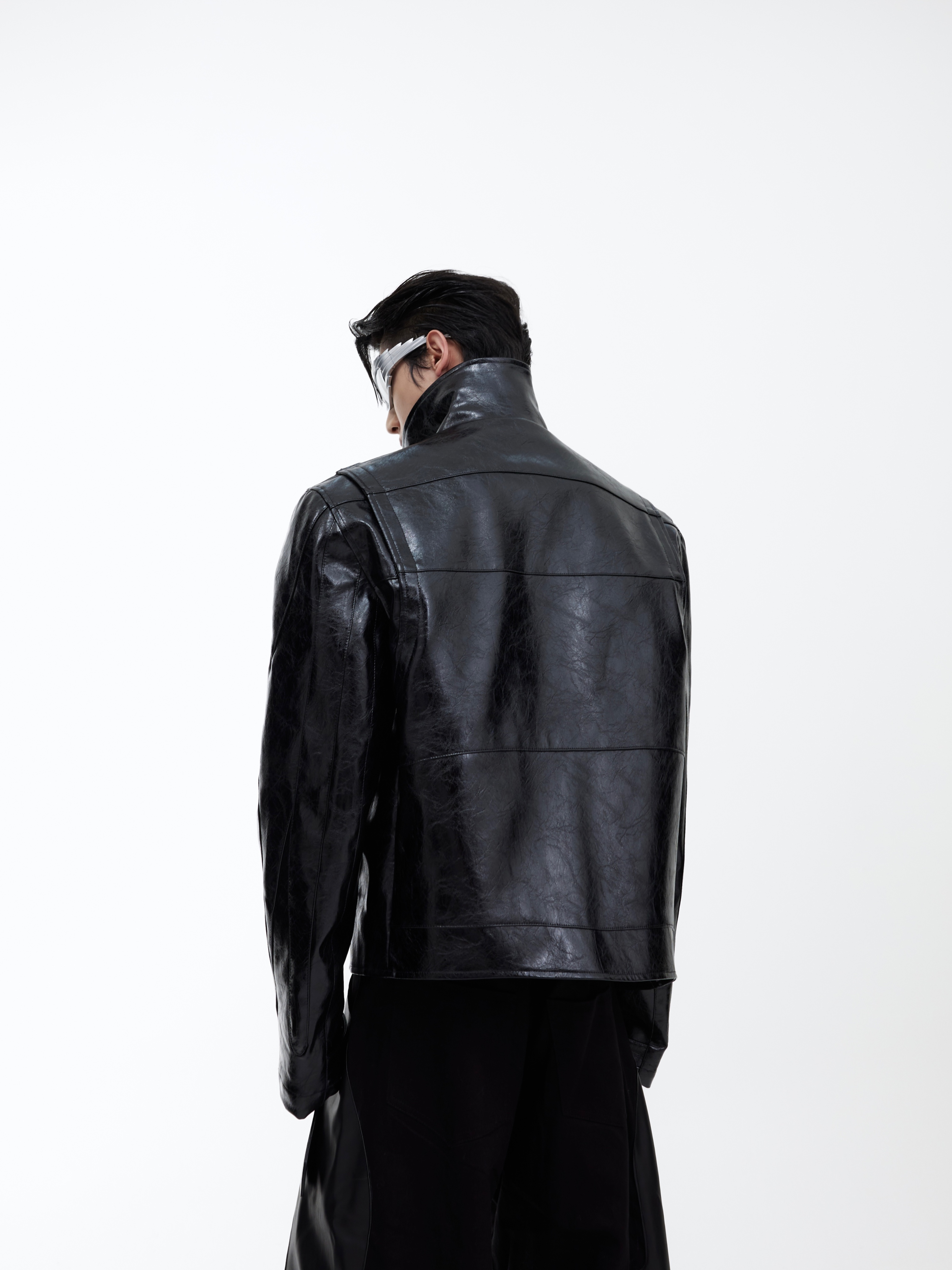 Opium Shiny Leather Jacket - Fūga Studios