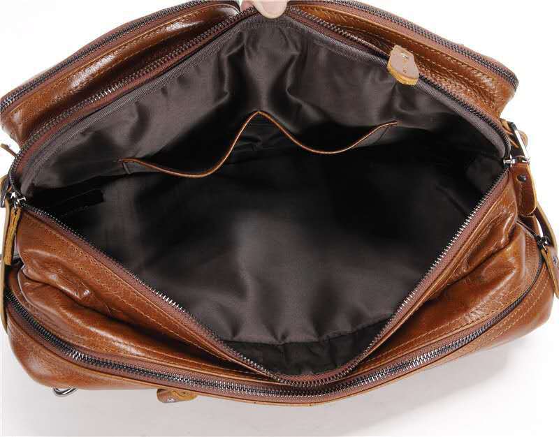 black Genuine Leather Cross Body Handbag