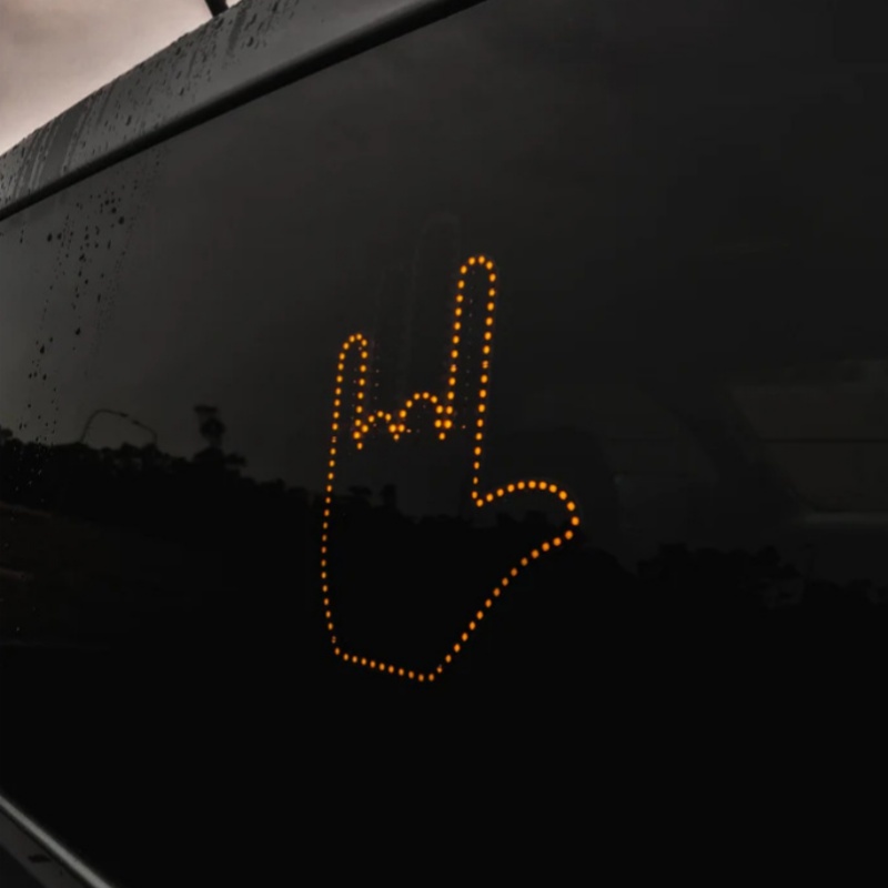 Luz de dedo de coche divertida con control remoto, señales de Rage de  carretera, gesto medio